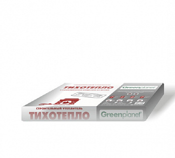 Звукоизоляционная панель полиэфирная Green Planet ТихоТепло 25 (75кг/м3, 1200*600*20мм, 6шт/уп, 4,32м2/уп)